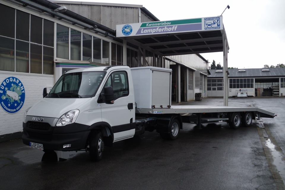 Lampferhoff Leichtsattel f&uuml;r den Autotransport - Seitenansicht
