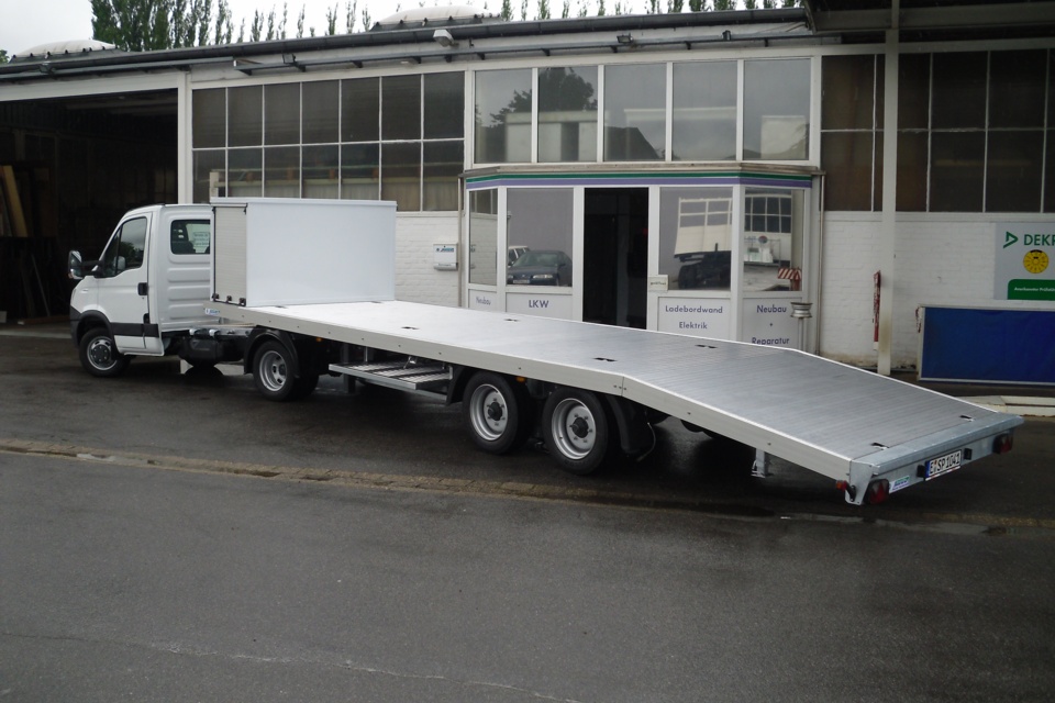 Lampferhoff Leichtsattel für den Autotransport - Heckansicht